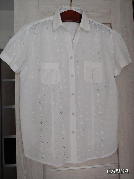Women Shirt White Cotton XL