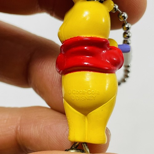 Disney Coca Cola Pooh Bear Flute Figure Keychain Clip Music Keyring Charm Hang - Picture 7 of 12