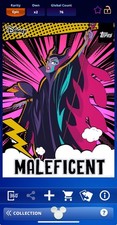 DIGITAL TOPPS DISNEY COLLECT Maléfica ÉPICA ROSA CROMO POP ART VILLANOS Leer
