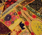 Gift For Girl Wall Hanging Kundan Decorative Runner Throw Tapestry Handmade 60"