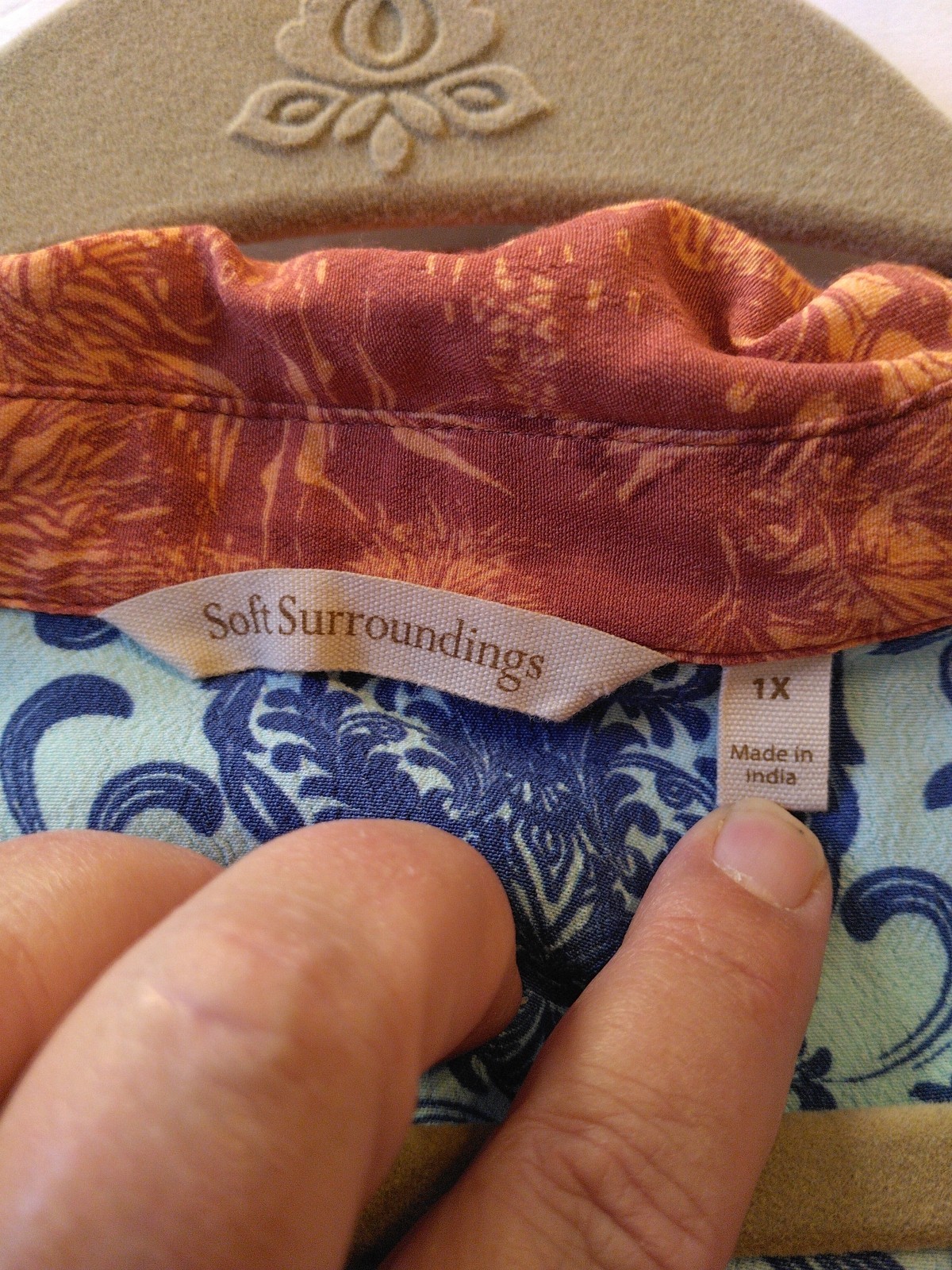 Soft Surroundings Patchwork Tunic Shirt  Size 1x … - image 5