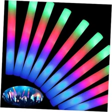 Foam Glow Sticks with 3 Modes Colorful Flashing, Foam Light Up Sticks, 46 PCS