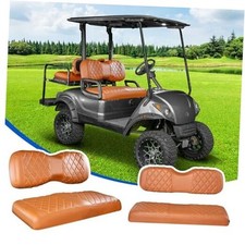 4PCS Golf Cart Seat Covers Fits YAMAHA/G29/Drive2 Front and Rear All Brown