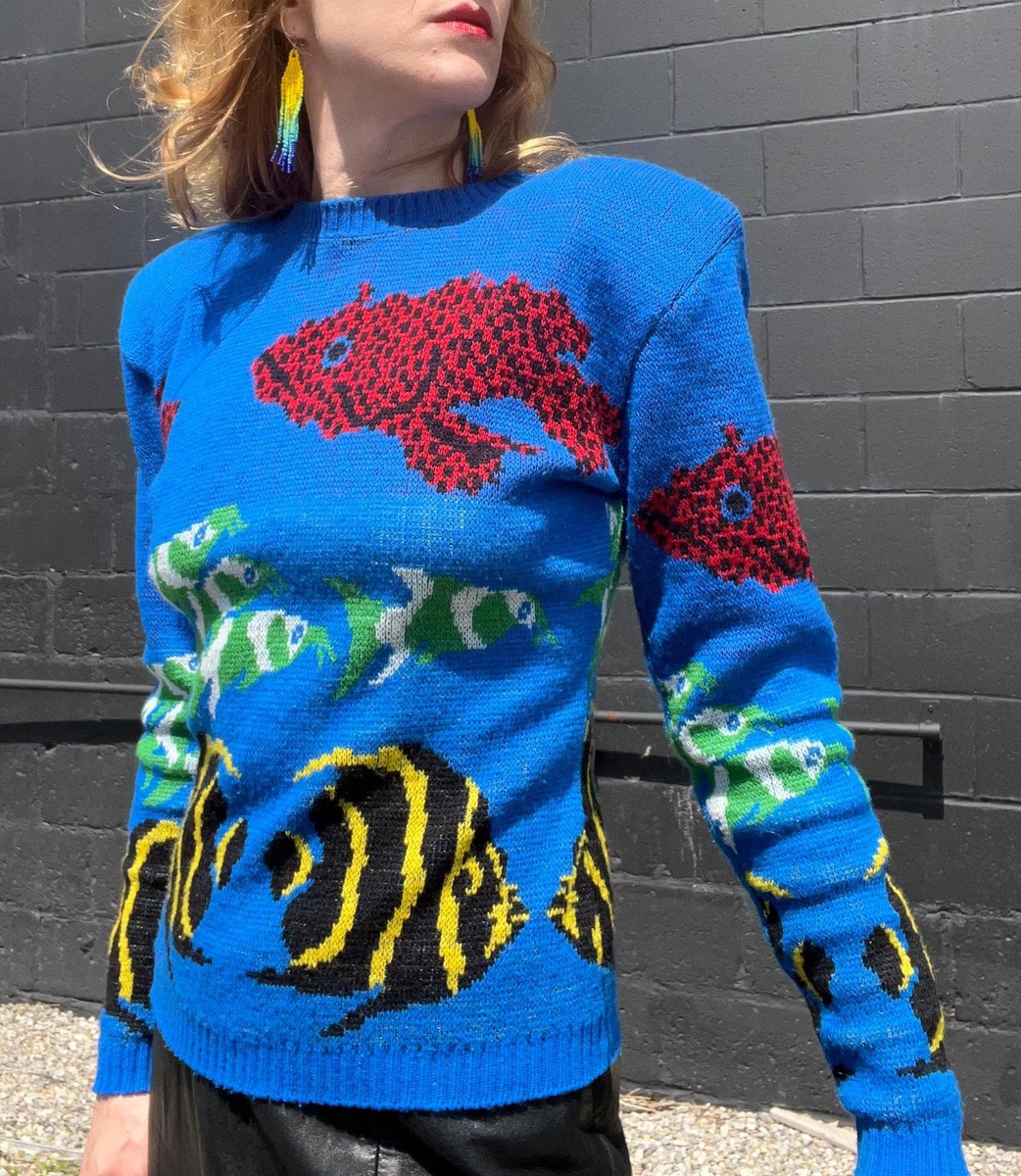 80s ST. JOHN'S BAY made in USA 希少カラー BETSEY JOHNSON Punk Label Vintage 1980s Archival Knitwear