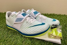 Nike High Jump Elite Green Track  Field Spikes FZ9636-100 Size 9.5 / Wmn's 11