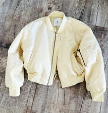 Anine Bing Cropped Leon Bomber Butter Yellow