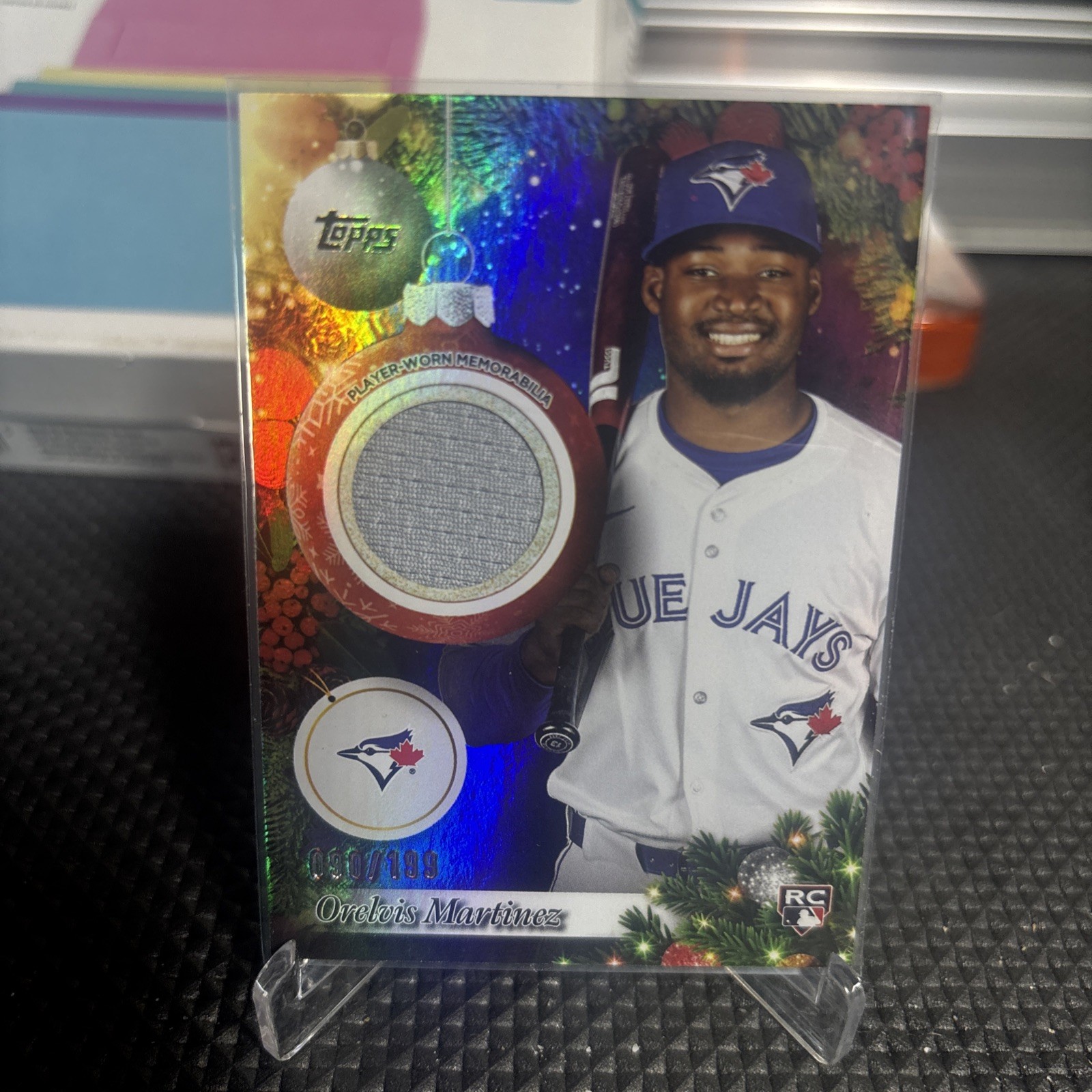 2025 Topps Holiday Orelvis Martinez #PR-OM Player Relic Refractor /199 RC