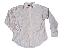 Ralph Lauren LRL Shirt 16 34/35 Men's Button Down Long Sleeve Pink  White