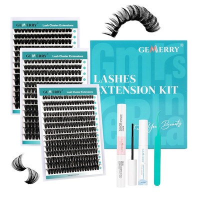 Lash Clusters DIY Lash Extension Kit 60D+80D+100D D Curvature Individual Lashes