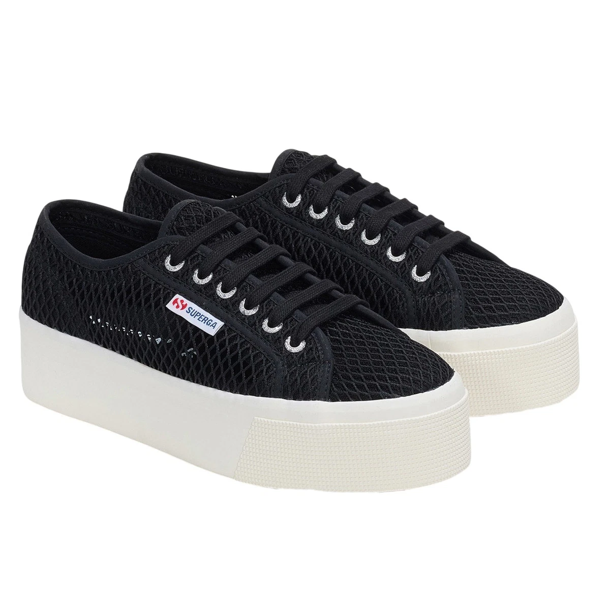 Baskets Superga Classic Noires à Lacets Femme | Pointure 39 | Toile | Occasion