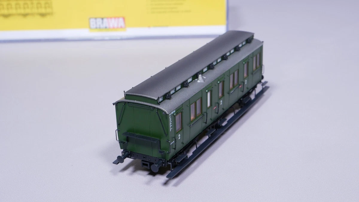 H0 DC Brawa 45455 Abteilwagen 2. Kl. Traglasten B3tr 62 980 Ksl DB OVP #YÜ_1129