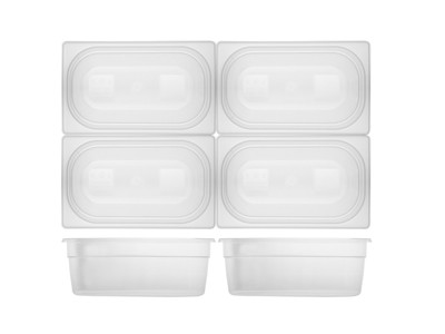 Gastronorm Container GN1/4 H100Mm In Polypropylene (1 Single Piece)
