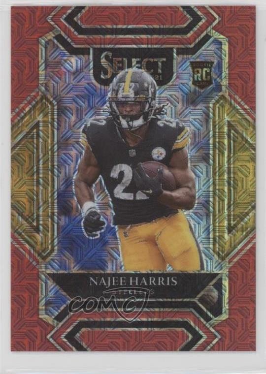 2021 Panini Select Club Level Red Disco Prizm 49/49 Najee Harris Rookie RC rf2