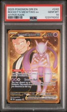 Pokemon Karte Team Rocket's Mewtwo EX 240/182 Hyper Rare Destined Rivals PSA 10
