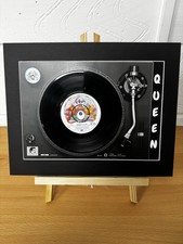 Queen - Somebody To love  Genuine 7" Single Vinyl on a Record Player Print