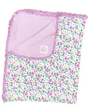 Carter  s Purple Floral Striped Turtle Baby Blanket Ruffle 25x28 Lovey