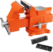  Bench Vise, 5" Heavy-Duty Utility Combination Pipe Home Vise, Swivel Base 