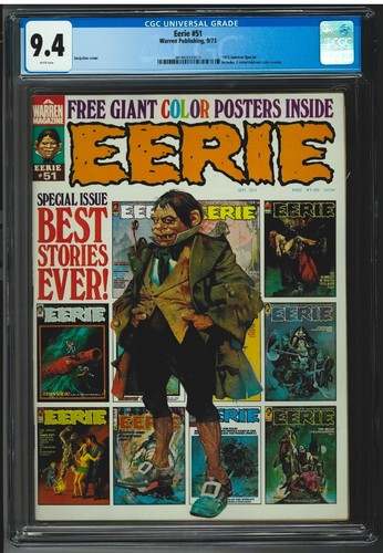 EERIE #51 CGC 9.4 (WP) 1973 Summer Special! Only 2 copies Graded Higher!