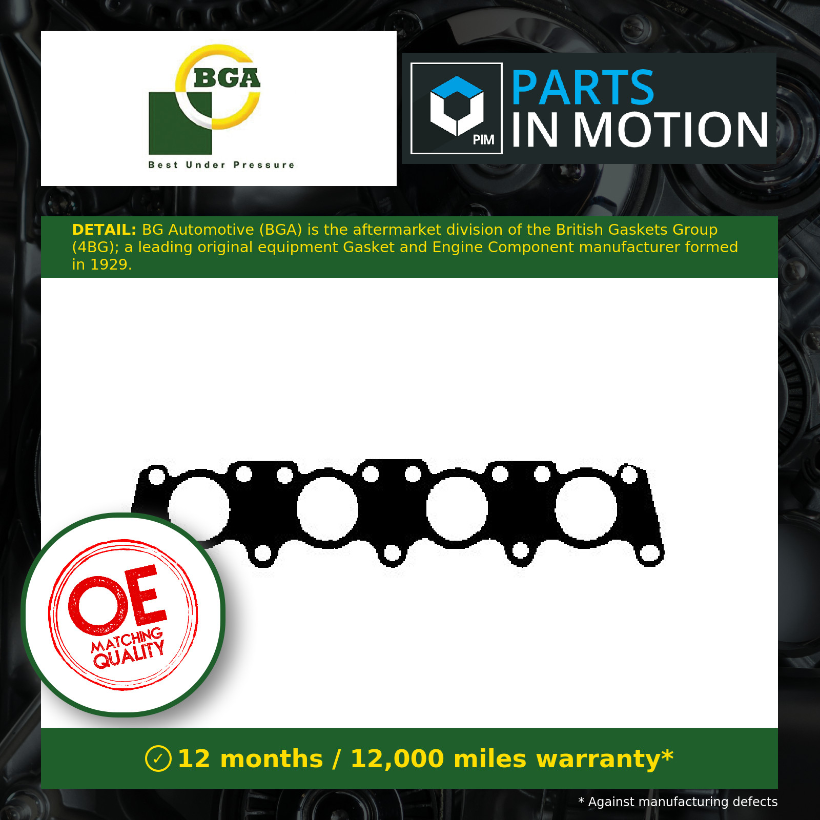 Exhaust Manifold Gasket fits AUDI A3 8L1 1.8 98 to 03 BGA 058253039E 058253039G