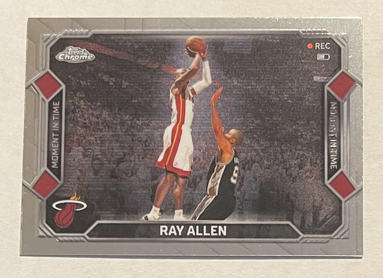 2026 Topps Chrome Moment in Time- Ray Allen Miami Heat NBA Finals Insert #MT-21