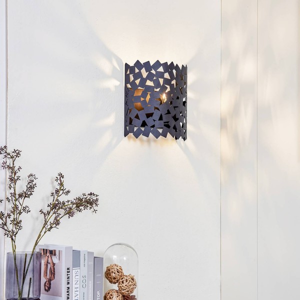 Lucande Wandleuchte, Wandlampe Innen 'Aeloria' (Modern) In Schwarz Aus Metall (1-image