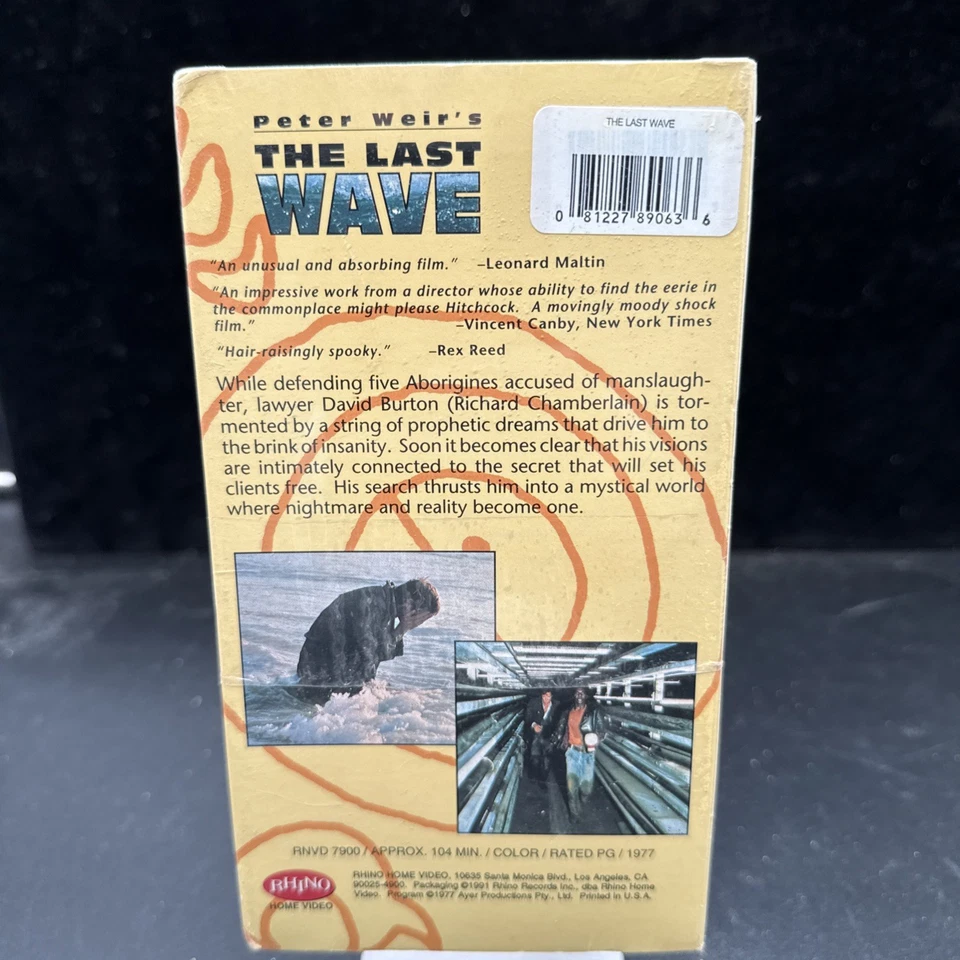 The Last Wave 1977 VHS Videotape Richard Chamberlain - Image 2 of 3
