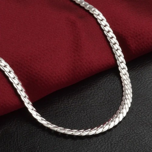 Sterling Silver Curb Chain - 3mm - 16" 18" 20" 22" 24" 26" 30" Solid 925 Silver
