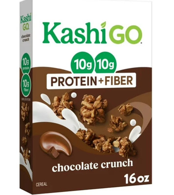 Kashi GO Chocolate Crunch Protein Cereal Box, 16 oz