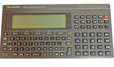 Sharp PC-E500 Pocket Computer Calculator Handheld Device Vintage Untested