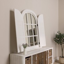 Shabby Chic Window Shutter Mirror