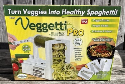 Veggetti Pro Table Top Spiral Vegetable Cutter, Kitchen, Accessories ￼