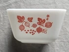 Pyrex Vintage Pink Gooseberry Refrigerator Dish 501 No Lid, 1.5" Cup, 0.5" Qt