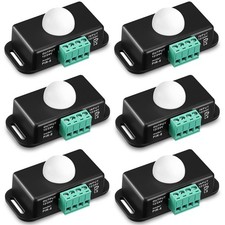 6 Pack 12V 24V PIR Sensor LED Motion Sensor Motion Detector Light Switch Body...