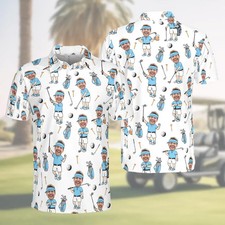 Custom Face Golf Polo Shirt For Men Personalized Photo Funny