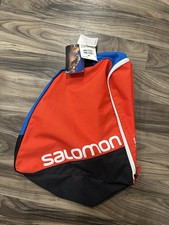 NWT Salomon Original Boot Bright Red Blue Ski Bag Carrying Case Zip discontinue