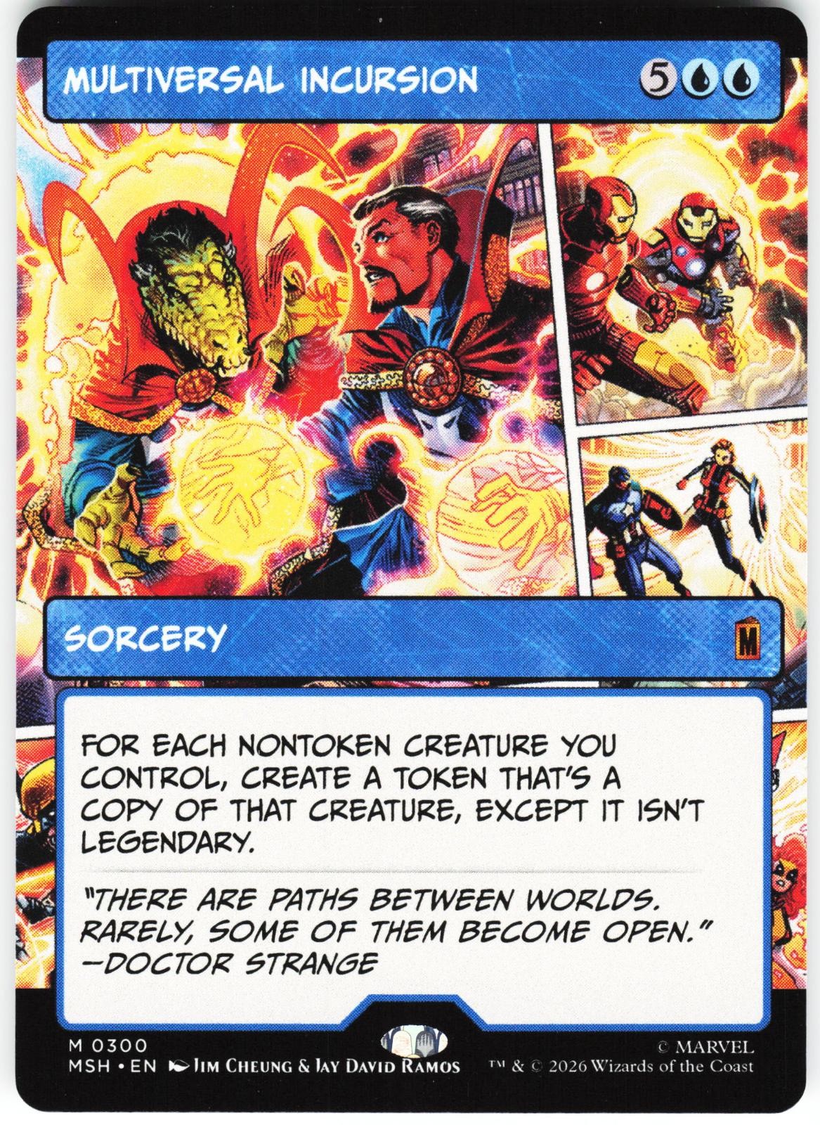 Multiversal Incursion Borderless 300 Marvel Super Heroes Magic: The Gathering NM