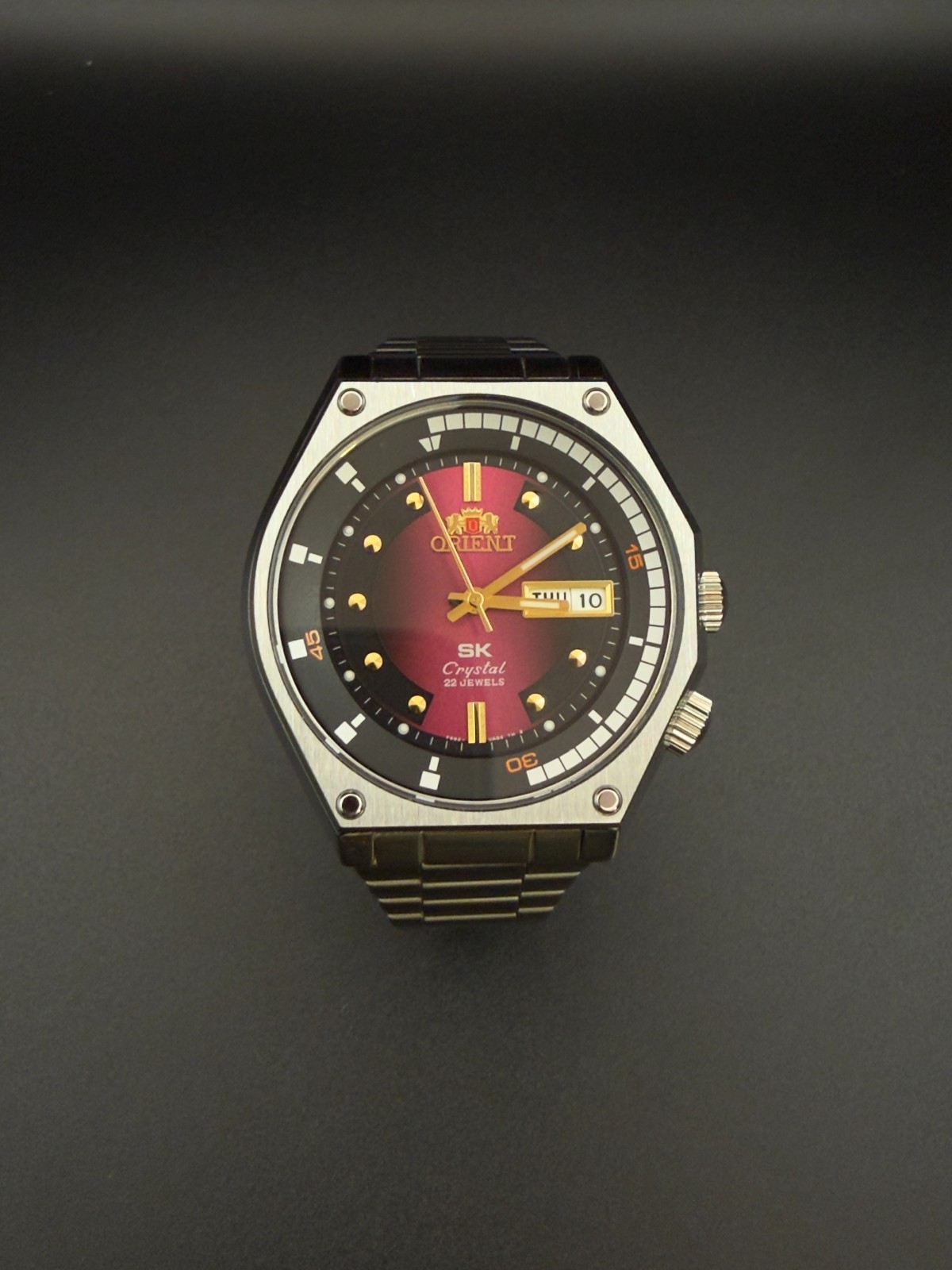 Orient SK Revival RA-AA0B02R19B Automatic Red Dial Day Date 41.7mm Men's Watch