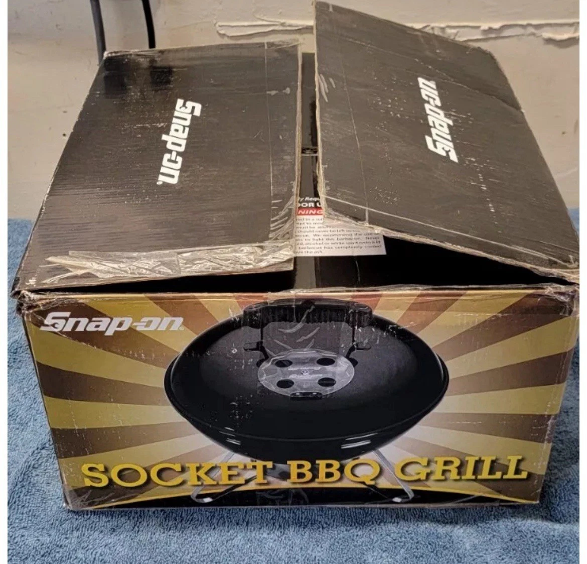 Snap On Tools Black Socket Charcoal BBQ Barbeque Grille ~ SSX2788 New In Box USA