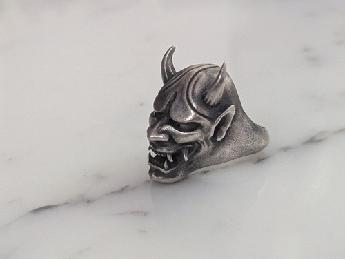 925 Sterling Silver Hannya Oni Yasha Demon Ring Size 5.25 US - Picture 6 of 6