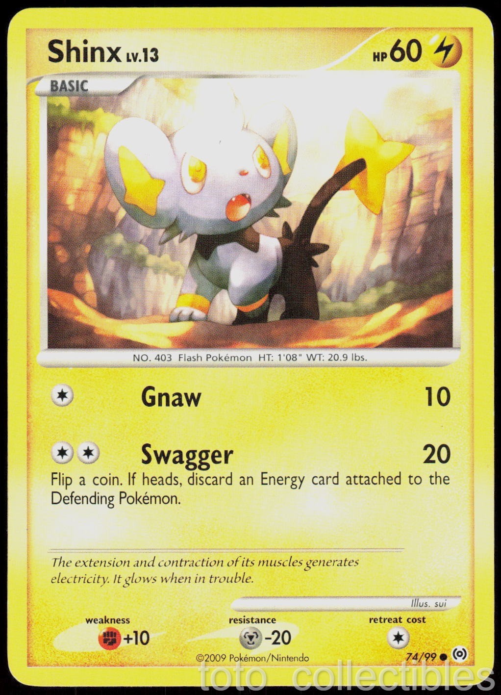 Shinx 74/99 Common Arceus Pokemon Lightly Played