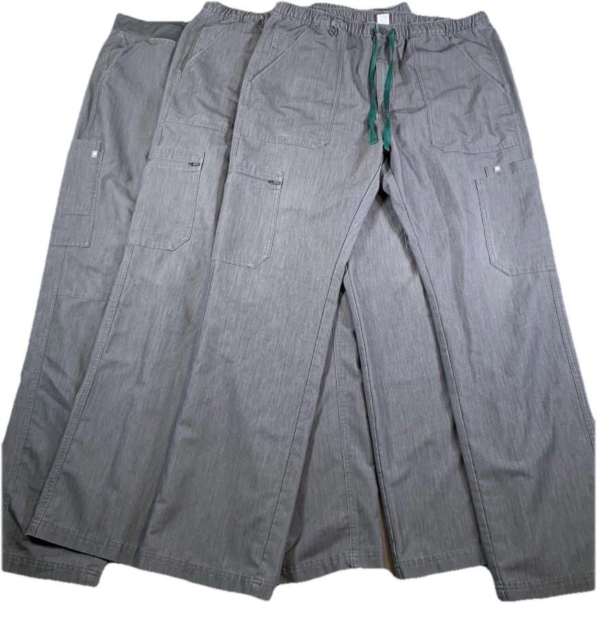 FIGS Cairo Cargo Scrub Pants Mens XL Gray TM3001 Lot of 4 Scrubs Technical