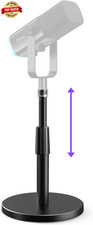 Desktop Microphone Stand, Heavy-Duty Metal Adjustable Table Mic Stand with 5/8"