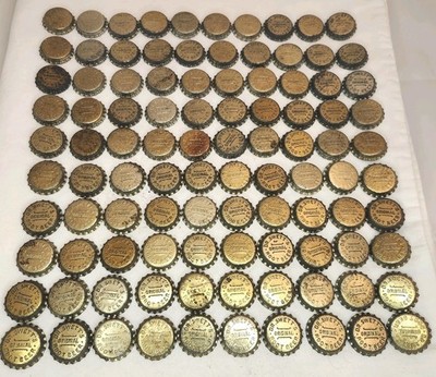 100 Dr. Swett's Root Beer Cork Lined Pre Prohibition Soda Bottle Caps Embossed 