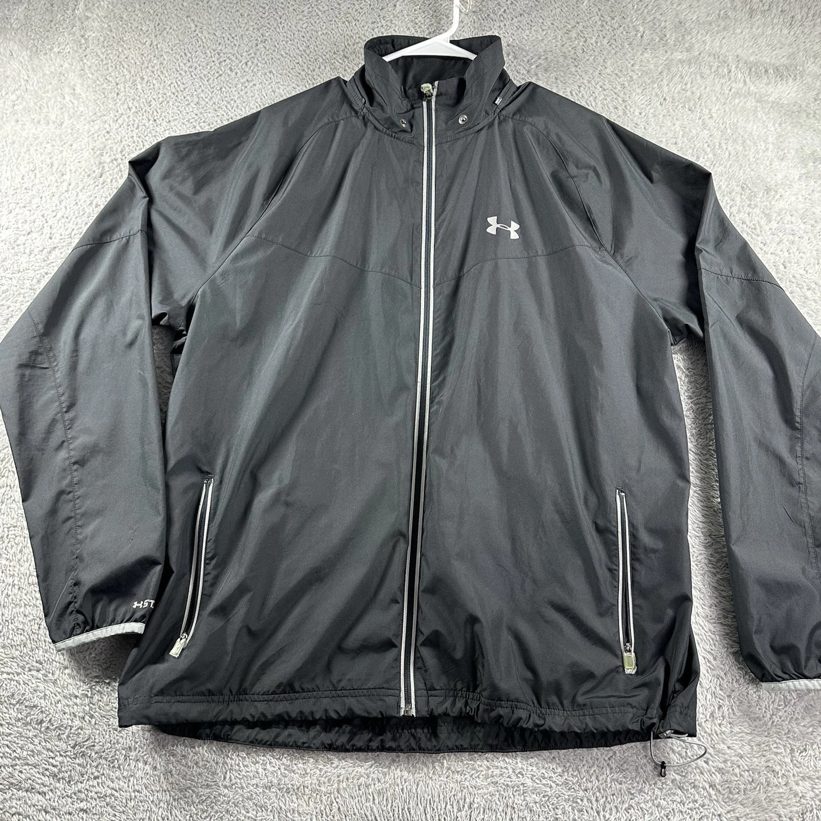 Under Armour Storm Running Anchor Jacket Mens XL Black Vented All Seasons Gear