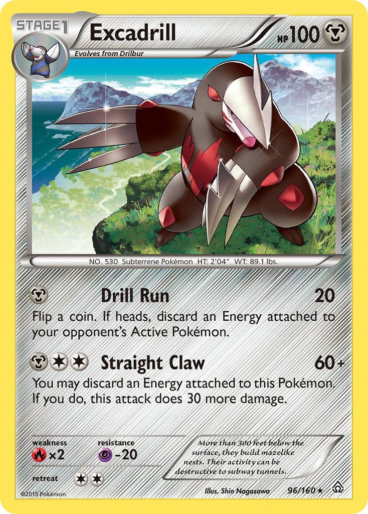Excadrill (96/160) [XY: Primal Clash] Lightly Played Reverse Holofoil