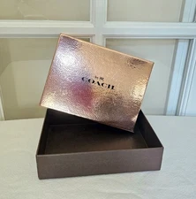 Coach New York Gift Box Rose Gold Lux Designer Luxury EMPTY Box Only
