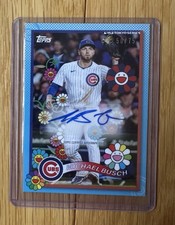 Topps 2025 Murakami MLB World Tour Tokyo Series Aqua /75 Michael Busch #20A AUTO