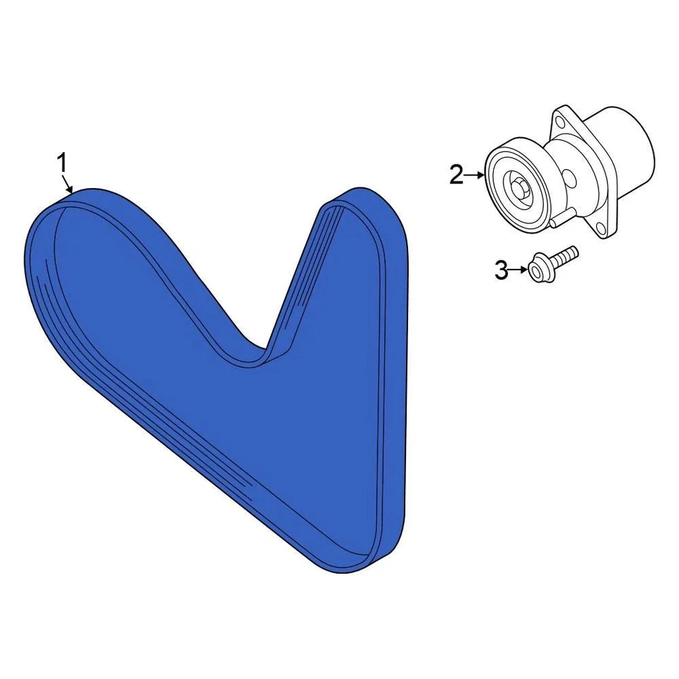 For Volkswagen GTI 2015-2021 Volkswagen 06L903137A Serpentine Belt - Изображение 3 из 4