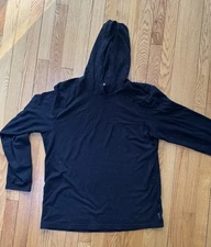 Smartwool Merino Wool Base Layer Classic Thermal Hoodie Black Men’s Large