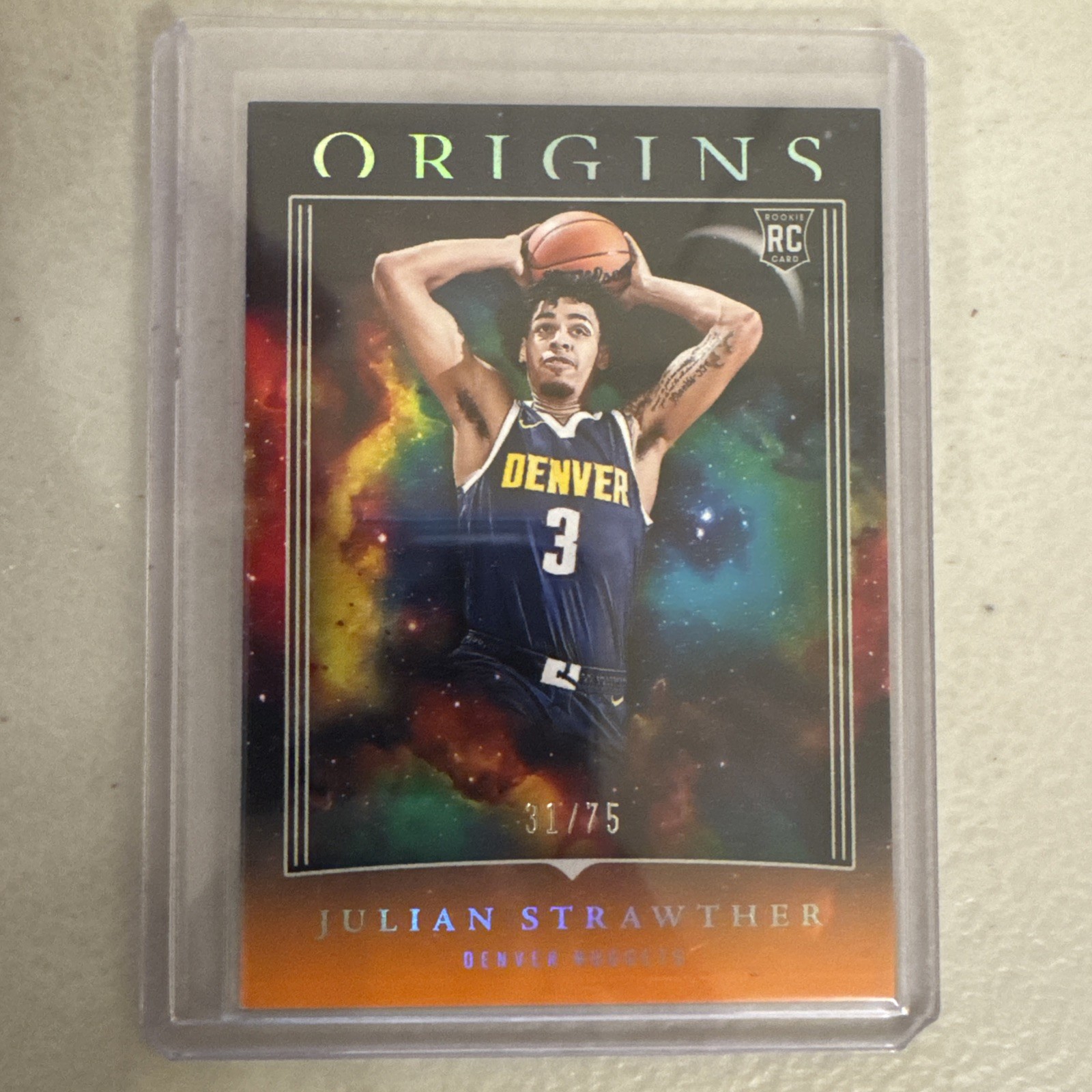Julian Strawther 2023-24 Panini Origins /75 Orange RC Denver Nuggets #50
